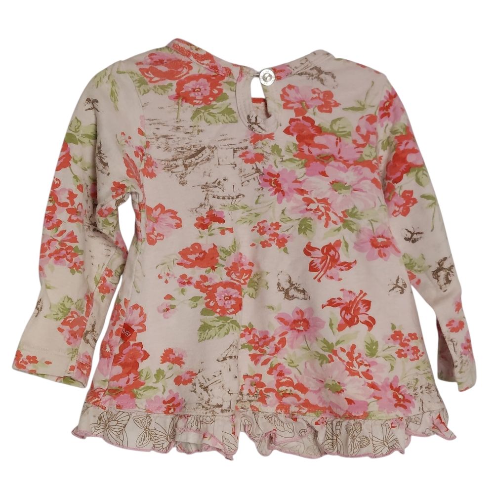 Floral Baby Nay Top and Bottom Outfit with Ruffle Details - Picture 5 of 10